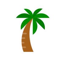 Palm tree vector, tropical related flat style icon vector