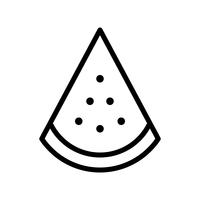 Watermelon slice vector, tropical related line style icon vector