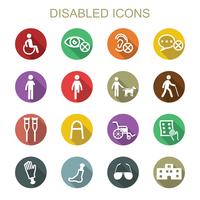 disabled long shadow icons
