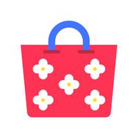 Summer bag vector, tropical related flat style icon vector