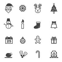 símbolo de los iconos de navidad vector