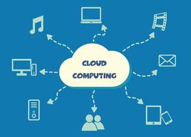 símbolo de cloud computing vector