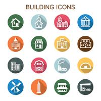 building long shadow icons vector