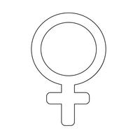 signo femenino icono ilustración vector