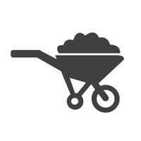 Wheelbarrow cart icon symbol Illustration vector