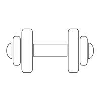 Dumbbell icon  symbol sign vector