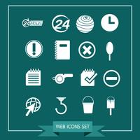 Set of web icons for website and communication vector