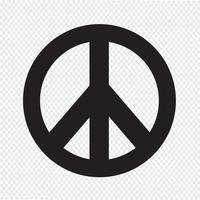 Ilustración de icono de símbolo de paz hippie