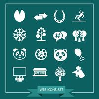 Set of web icons for website and communication vector