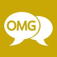 OMG internet acronym chat bubble illustration vector