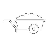 Wheelbarrow cart icon symbol Illustration vector