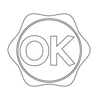 OK button  symbol sign vector