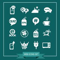 Set of web icons for website and communication vector