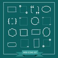 Set of web icons for website and communication vector