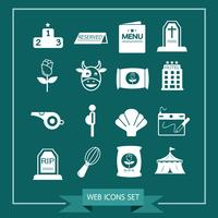 Set of web icons for website and communication vector