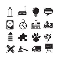 Set of web icons for website and communication vector