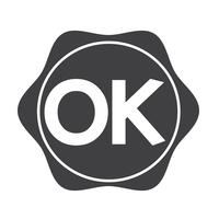 OK button  symbol sign vector