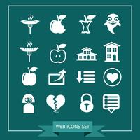 Set of web icons for website and communication vector