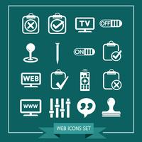 Conjunto de iconos web para web y comunicación. vector