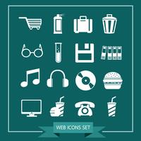 Set of web icons for website and communication vector