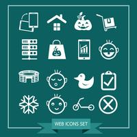 Set of web icons for website and communication vector