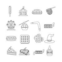 Set of web icons for website and communication vector