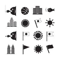 Set of web icons for website and communication vector