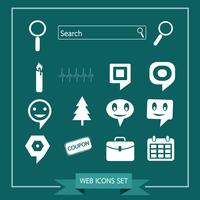 Set of web icons for website and communication vector