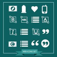 Set of web icons for website and communication vector