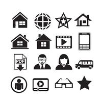 Set of web icons for website and communication vector