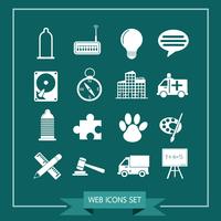 Set of web icons for website and communication vector