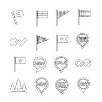 Set of web icons for website and communication vector