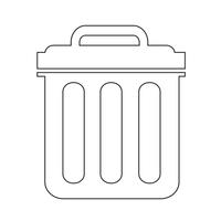 Trash can icon symbol Illustration vector