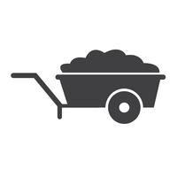 Wheelbarrow cart icon symbol Illustration vector