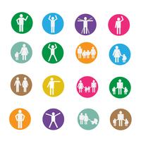 Silhouette people icons illustration vector