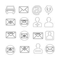 Set of web icons for website and communication vector