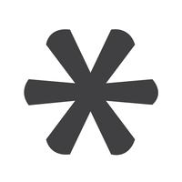 Asterisk Footnote sign icon 
