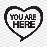 You are here icon vector