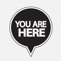 You are here icon vector