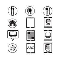 Set of web icons for website and communication vector