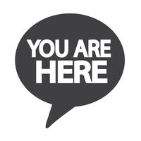 You are here icon vector