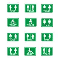 Restroom sign icon set vector