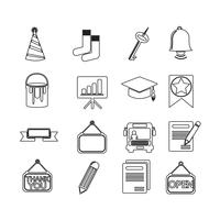 Set of web icons for website and communication vector