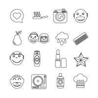 Set of web icons for website and communication vector