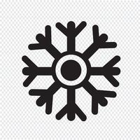 icono de copo de nieve símbolo de signo vector