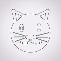 Icono de gato símbolo de signo vector