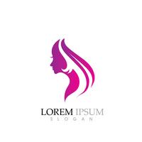 Beauty Women face silhouette character Logo  vector