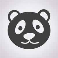 icono de panda símbolo de signo vector