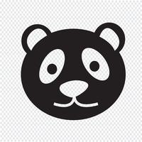 icono de panda símbolo de signo vector