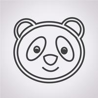 icono de panda símbolo de signo vector